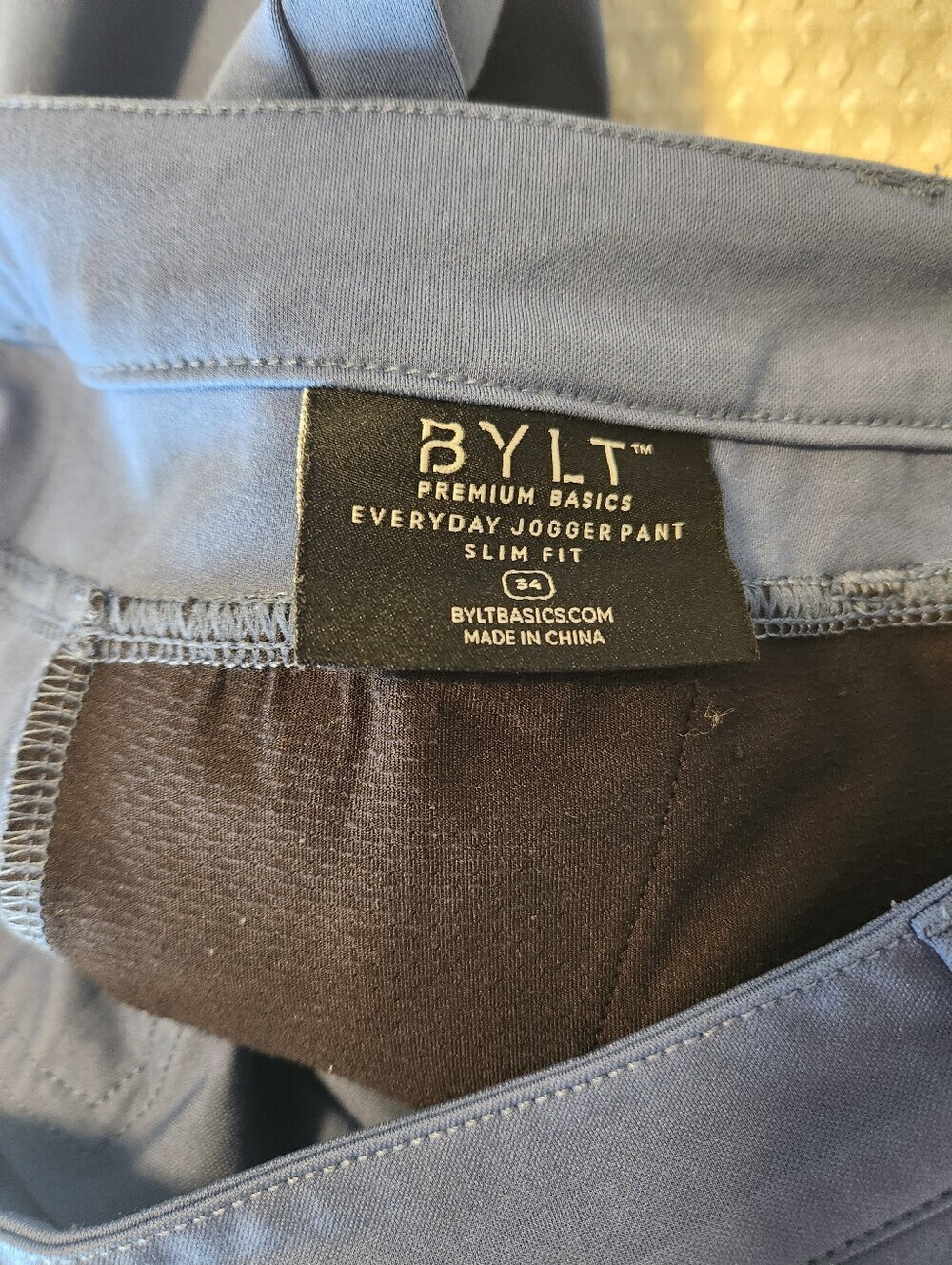 Men's BYLT Everyday Jogger Slim Fit Pant Size 34